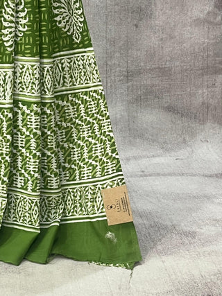 Green HBP Cotton Saree - SRGCS1707