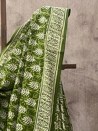 Green HBP Cotton Saree - SRGCS1707