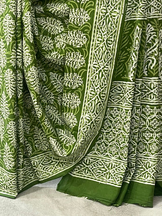 Green HBP Cotton Saree - SRGCS1708