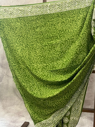 Green HBP Cotton Saree - SRGCS1708