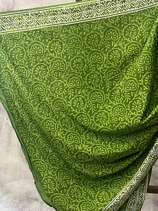 Green HBP Cotton Saree - SRGCS1712