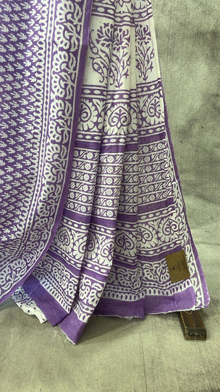 Purple HBP Cotton Saree - SRPCS1847