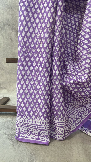 Purple HBP Cotton Saree - SRPCS1847