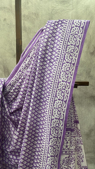 Purple HBP Cotton Saree - SRPCS1847