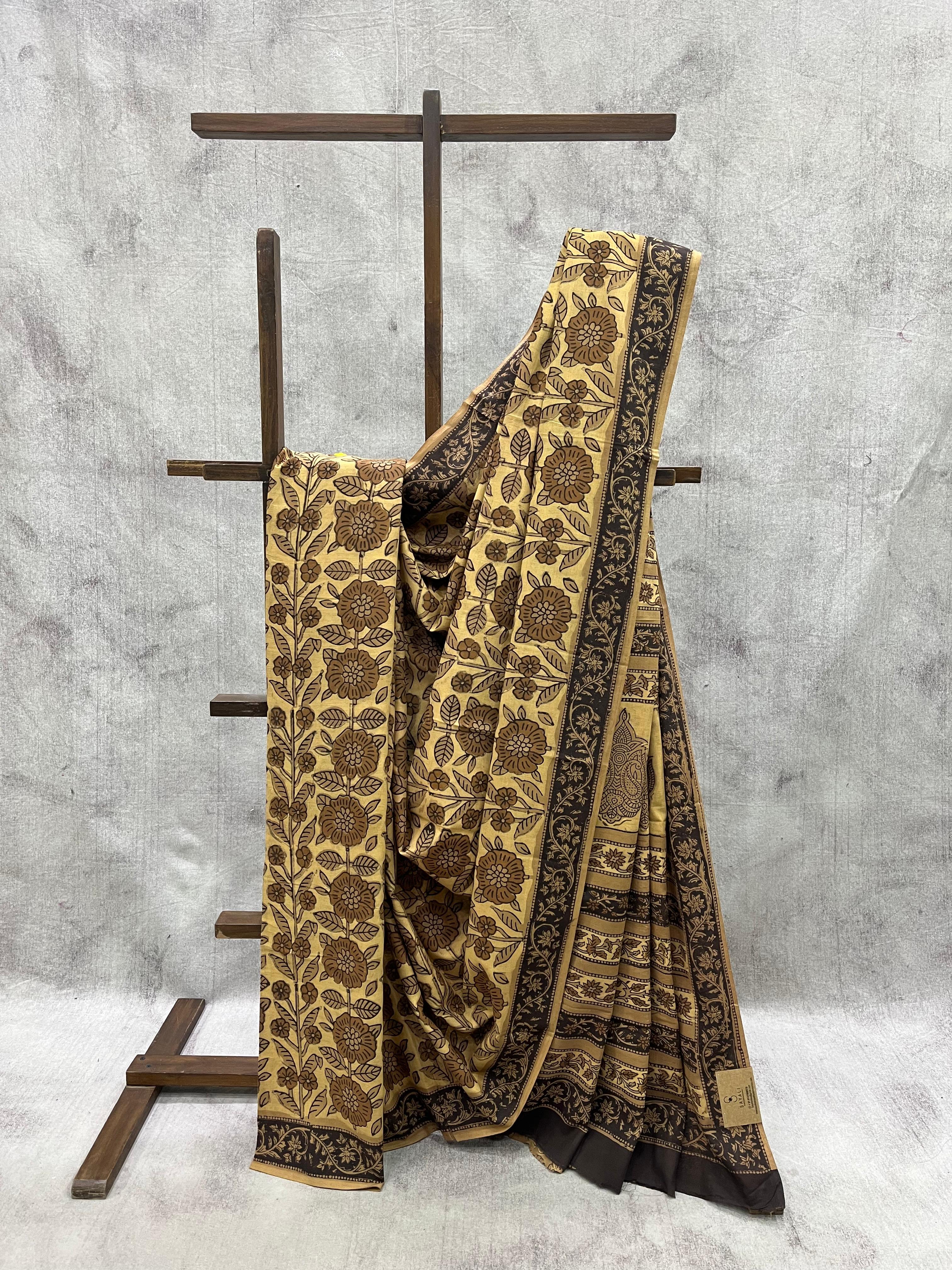 Beige HBP Cotton Saree - SRBCS1796