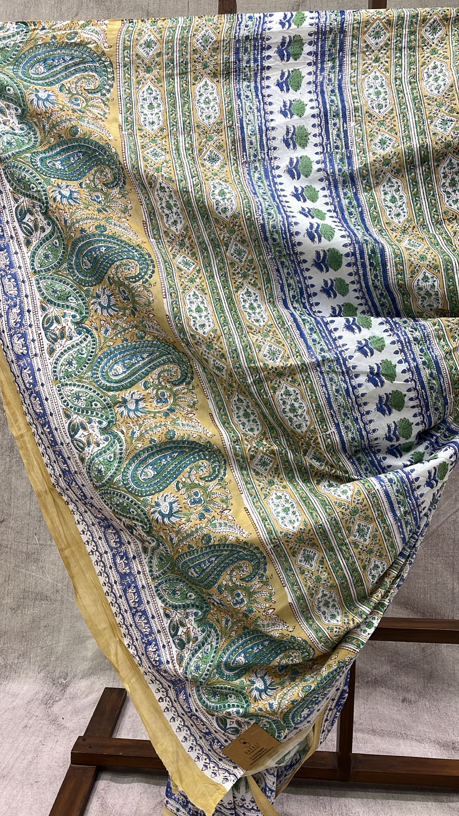 White HBP Cotton Saree-SRWCS2023