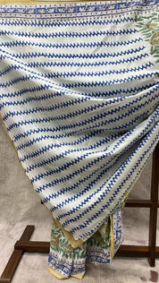 White HBP Cotton Saree-SRWCS2023