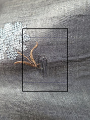 Charcoal Grey Machine Embroidered Tussar Silk Saree - SRCGMETSS101-PI