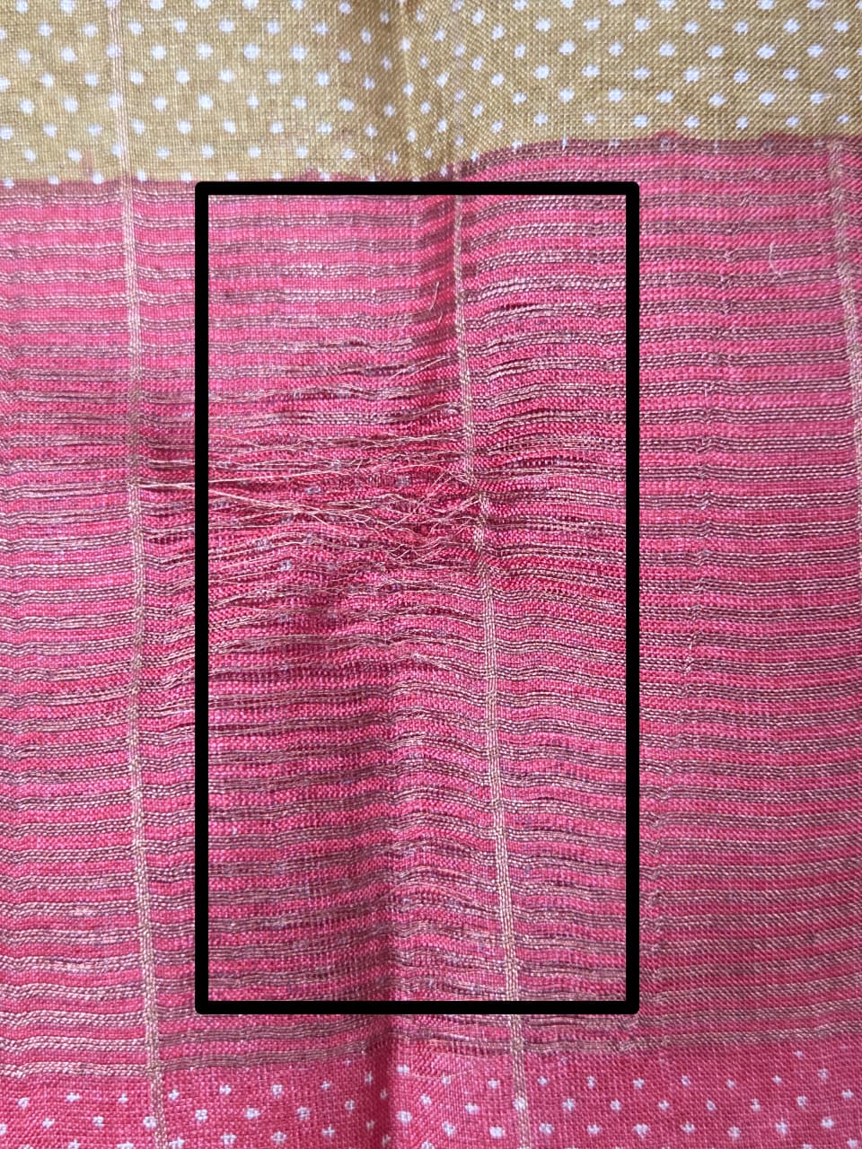 Cream Printed Tussar Silk Saree (DEFECT) - SRCPTSS104-PI