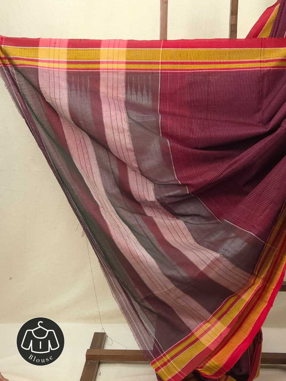 Pink Black Mixed Cotton Ilkal Saree - SRPBMCIS942