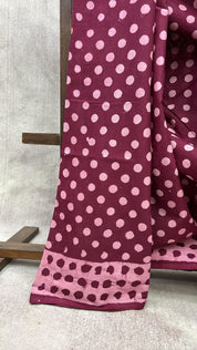 Magenta HBP Cotton Saree - SRMCS1936