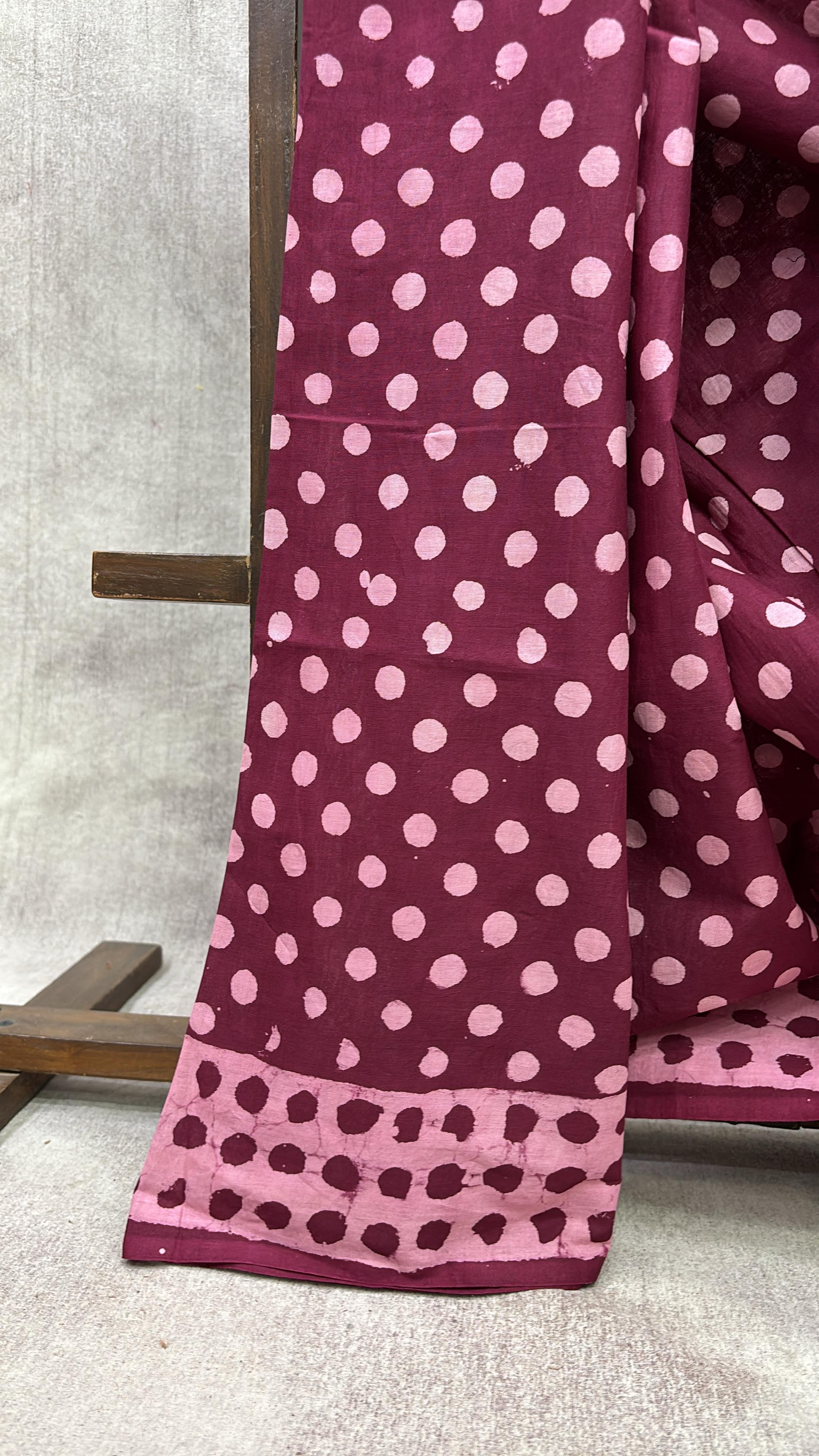 Magenta HBP Cotton Saree - SRMCS1936