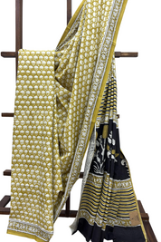 Olive HBP Cotton Saree - SROCS2006