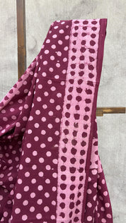 Magenta HBP Cotton Saree - SRMCS1936