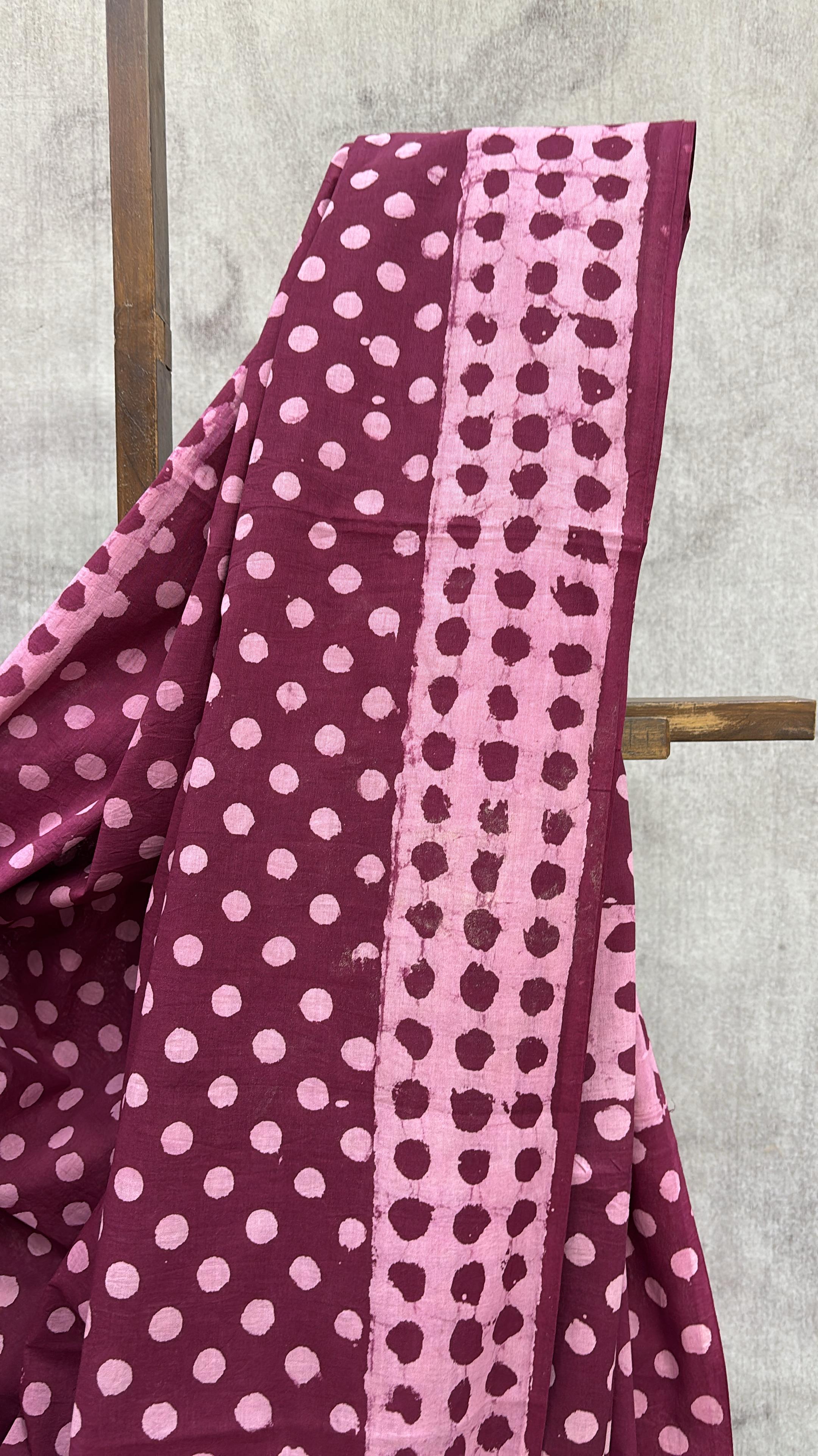 Magenta HBP Cotton Saree - SRMCS1936