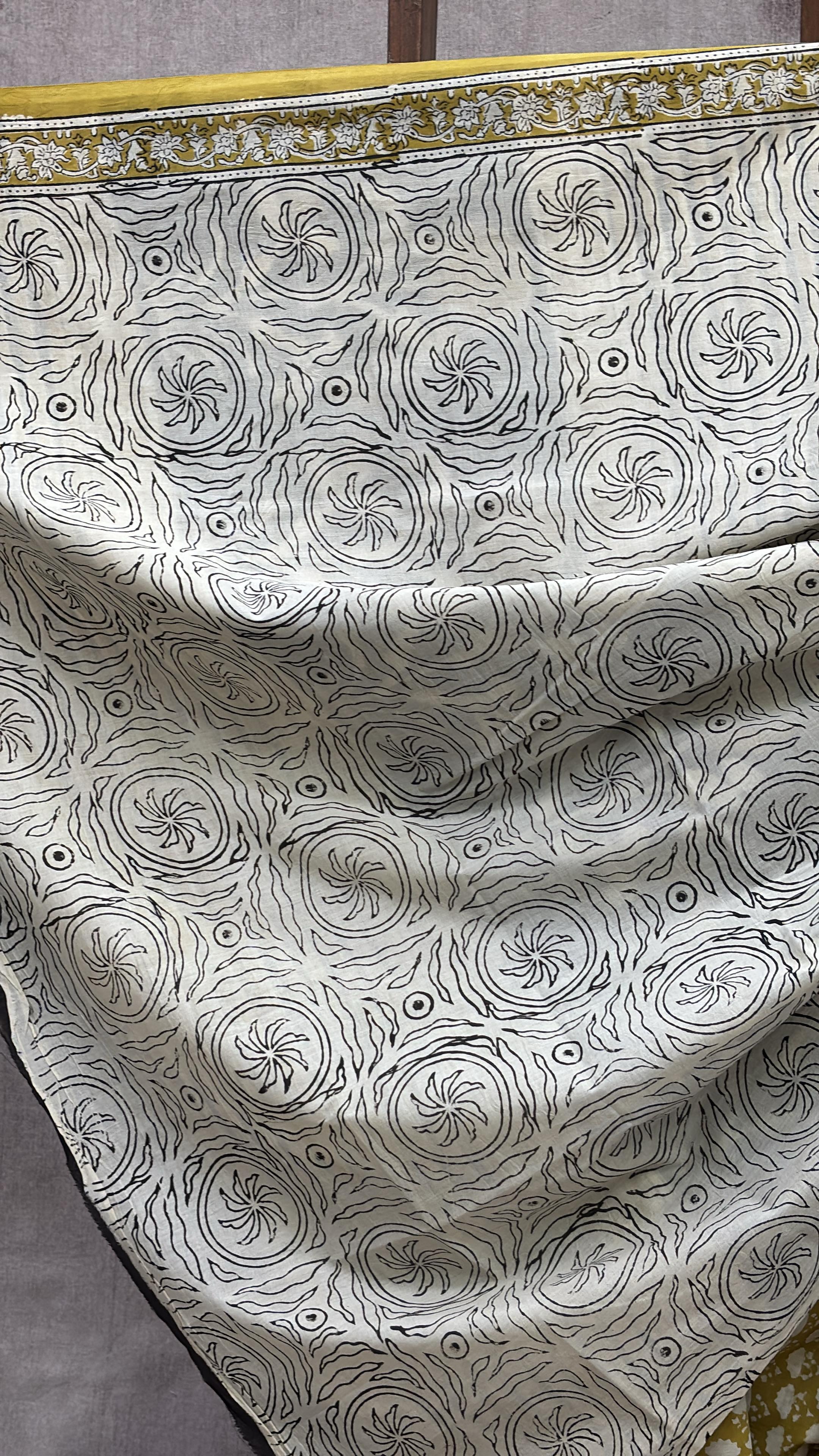 Olive HBP Cotton Saree - SROCS2006