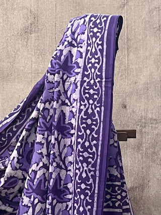 Lavender HBP Cotton Saree - SRLCS1724