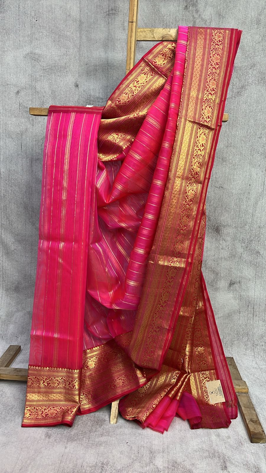 Rose Pink Chanderi Silk Saree - SRRPCSS216