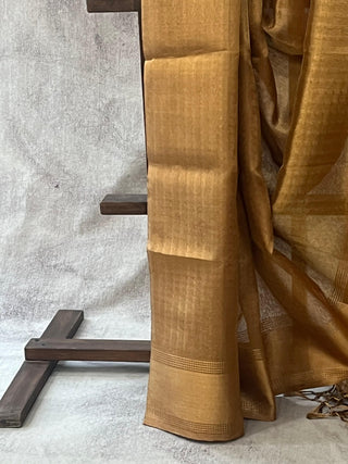 Golden Tissue Tusser Silk Saree - SRGTTSS201