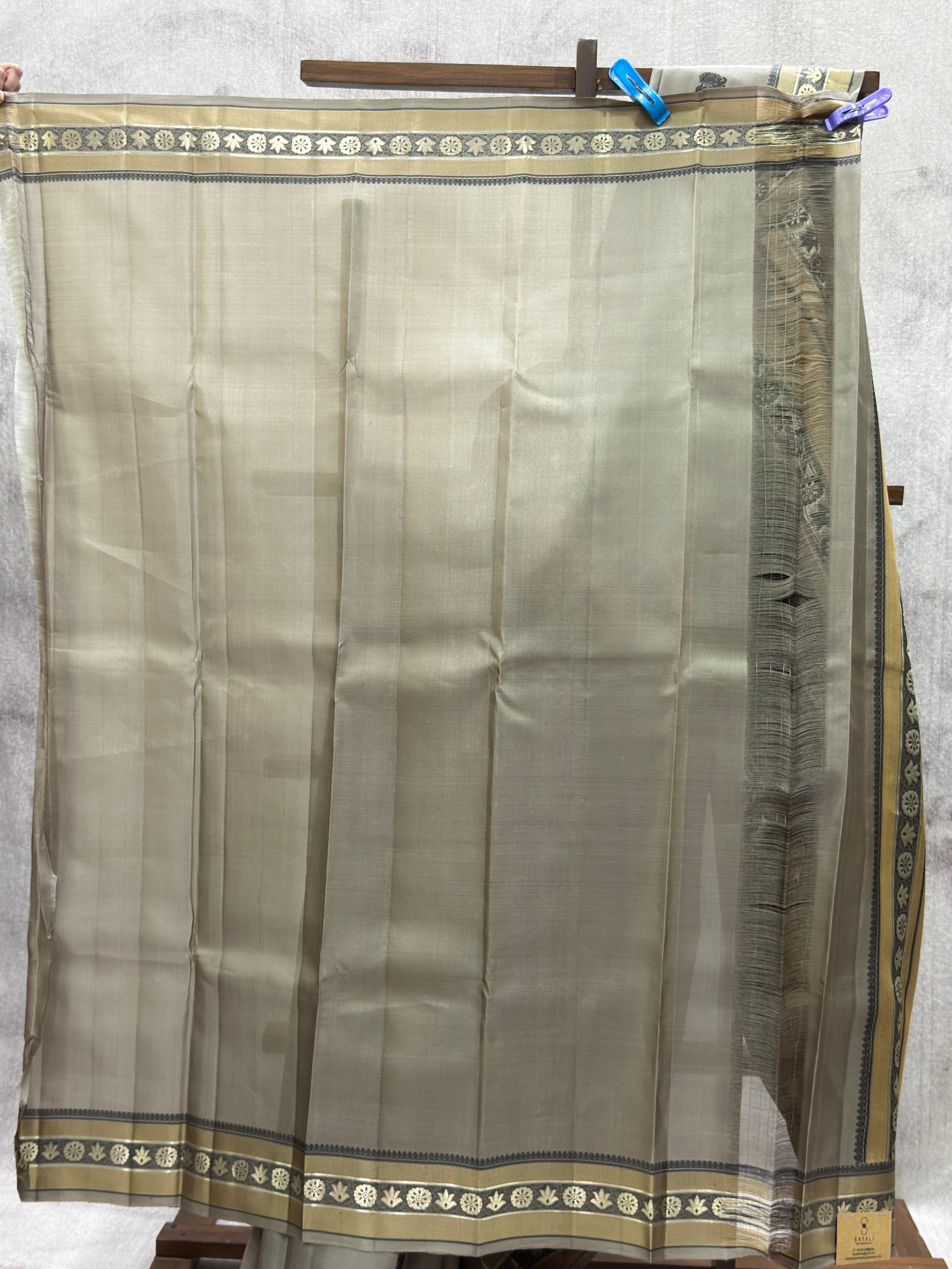 Grey Kanjeevaram Silk Saree - SRGKSS594