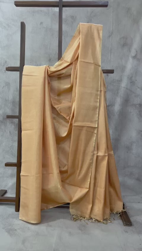 Peach Maheshwari Tissue Saree - SRPMTS125EX