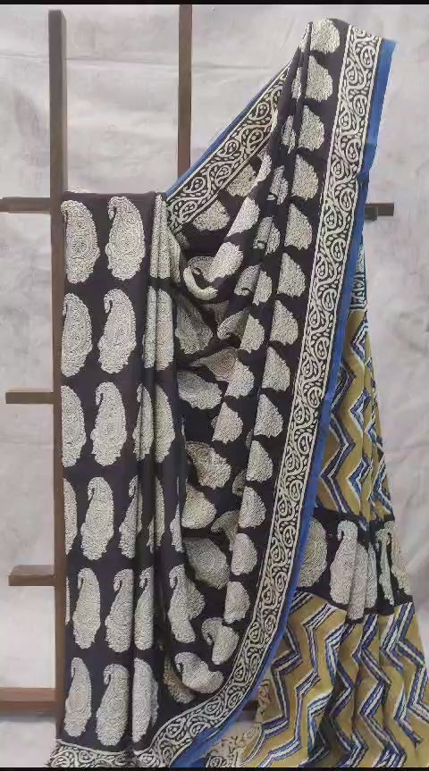 Black HBP Modal Silk Saree - SRBMSS111