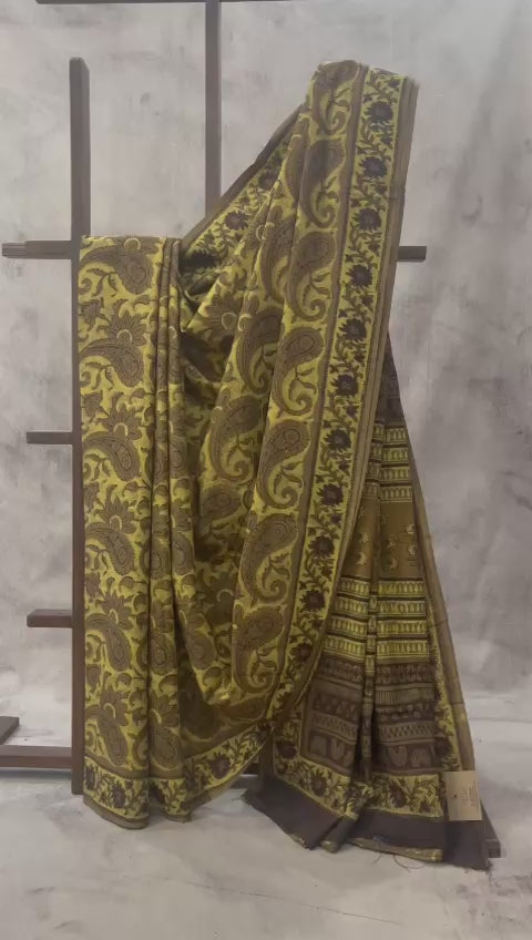 Yellow-Kashish HBP Cotton Saree - SRYKCS1778