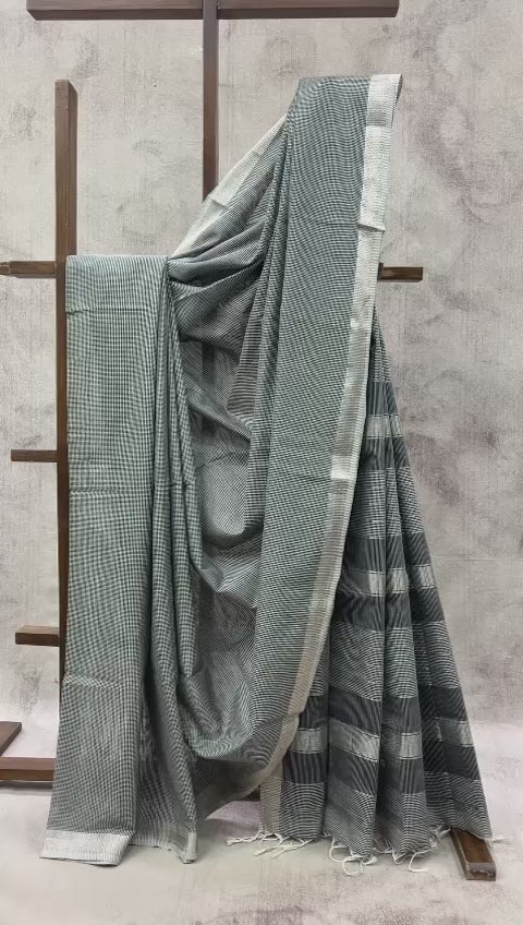 Black Maheshwari Saree