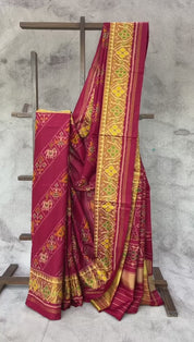Maroon Rajkot Patola Silk Saree
