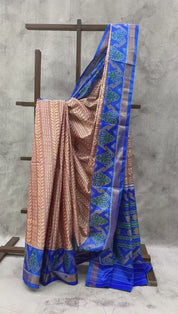 Dusty Red Rajkot Patola Silk Saree - SRDRRPSS280