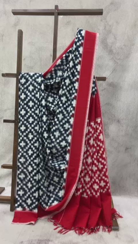 Blue Pochampalli Cotton Ikat - SRBRPCIS37EX