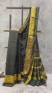 Black Rajkot Patola Silk Saree - SRBRPSS285