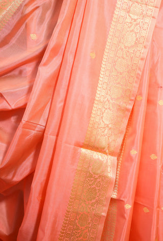 Baby Pink Banarasi Silk Saree
